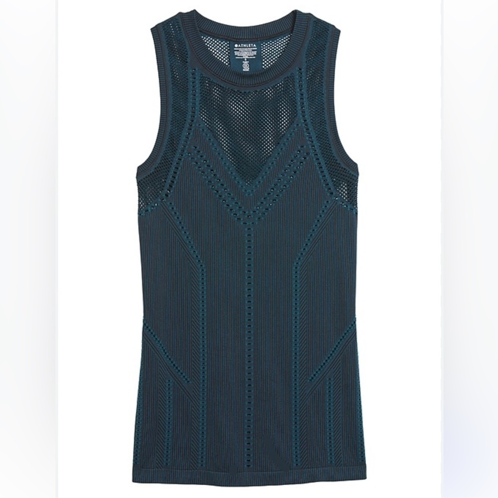 ATHLETA Oxygen Two Toned Tank in Dark Surf Teal - Picture 2 of 6